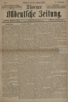 Thorner Ostdeutsche Zeitung. Jg.27, № 7 (10 Januar 1900) + dod.