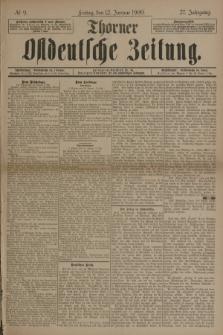 Thorner Ostdeutsche Zeitung. Jg.27, № 9 (12 Januar 1900) + dod.