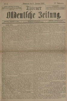 Thorner Ostdeutsche Zeitung. Jg.27, № 13 (17 Januar 1900) + dod.