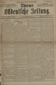 Thorner Ostdeutsche Zeitung. Jg.27, № 14 (18 Januar 1900) + dod.