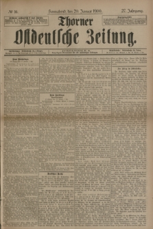 Thorner Ostdeutsche Zeitung. Jg.27, № 16 (20 Januar 1900) + dod.