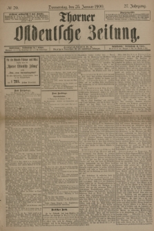 Thorner Ostdeutsche Zeitung. Jg.27, № 20 (25 Januar 1900) + dod.