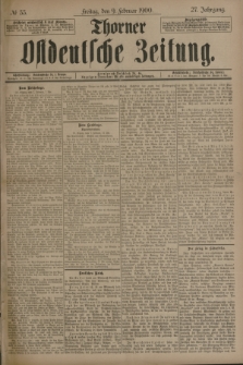 Thorner Ostdeutsche Zeitung. Jg.27, № 33 (9 Februar 1900) + dod.