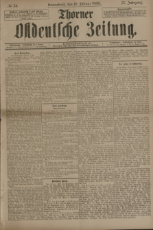 Thorner Ostdeutsche Zeitung. Jg.27, № 34 (10 Februar 1900) + dod.