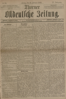 Thorner Ostdeutsche Zeitung. Jg.27, № 39 (16 Februar 1900) + dod.