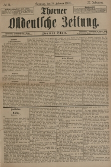 Thorner Ostdeutsche Zeitung. Jg.27, № 41 (18 Februar 1900) - Zweites Blatt