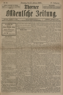 Thorner Ostdeutsche Zeitung. Jg.27, № 48 (27 Februar 1900) + dod.