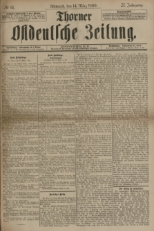 Thorner Ostdeutsche Zeitung. Jg.27, № 61 (14 März 1900) + dod.