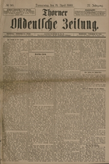 Thorner Ostdeutsche Zeitung. Jg.27, № 90 (19 April 1900) + dod.