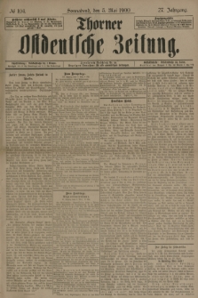 Thorner Ostdeutsche Zeitung. Jg.27, № 104 (5 Mai 1900) + dod.