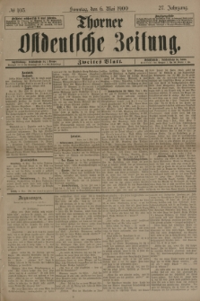 Thorner Ostdeutsche Zeitung. Jg.27, № 105 (6 Mai 1900) - Zweites Blatt + dod.