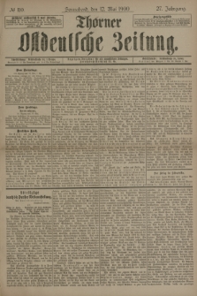 Thorner Ostdeutsche Zeitung. Jg.27, № 110 (12 Mai 1900) + dod.