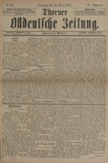 Thorner Ostdeutsche Zeitung. Jg.27, № 111 (13 Mai 1900) - Zweites Blatt