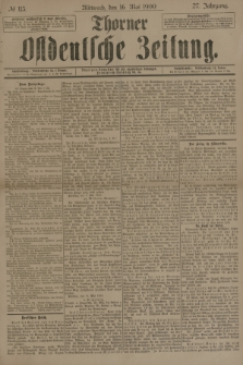 Thorner Ostdeutsche Zeitung. Jg.27, № 113 (16 Mai 1900) + dod.