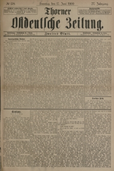 Thorner Ostdeutsche Zeitung. Jg.27, № 139 (17 Juni 1900) - Zweites Blatt