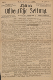 Thorner Ostdeutsche Zeitung. Jg.28, № 12 (15 Januar 1901) + dod.