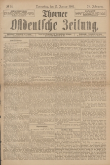 Thorner Ostdeutsche Zeitung. Jg.28, № 14 (17 Januar 1901) + dod.