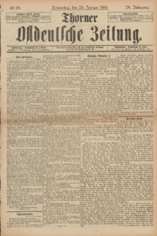 Thorner Ostdeutsche Zeitung. Jg.28, № 20 (24 Januar 1901) + dod.