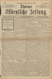 Thorner Ostdeutsche Zeitung. Jg.28, № 22 (26 Januar 1901) + dod.