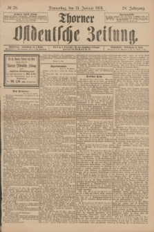 Thorner Ostdeutsche Zeitung. Jg.28, № 26 (31 Januar 1901) + dod.