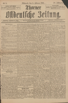 Thorner Ostdeutsche Zeitung. Jg.28, № 31 (6 Februar 1901) + dod.