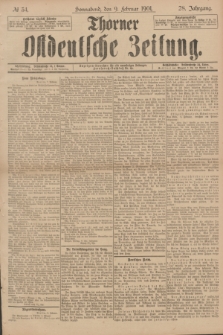 Thorner Ostdeutsche Zeitung. Jg.28, № 34 (9 Februar 1901) + dod.