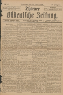 Thorner Ostdeutsche Zeitung. Jg.28, № 38 (14 Februar 1901) + dod.