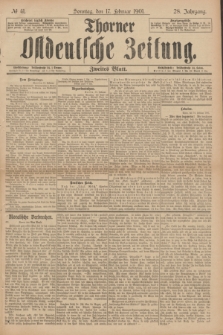 Thorner Ostdeutsche Zeitung. Jg.28, № 41 (17 Februar 1901) - Zweites Blatt