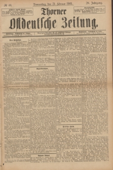 Thorner Ostdeutsche Zeitung. Jg.28, № 44 (21 Februar 1901) + dod.