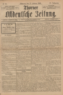 Thorner Ostdeutsche Zeitung. Jg.28, № 49 (27 Februar 1901) + dod.