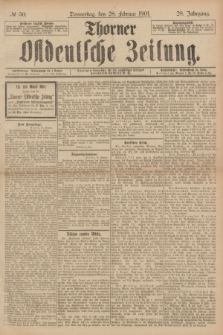 Thorner Ostdeutsche Zeitung. Jg.28, № 50 (28 Februar 1901) + dod.