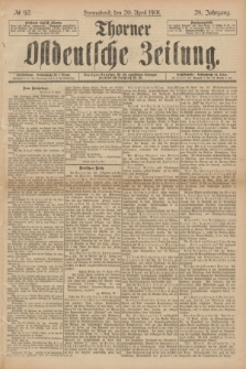 Thorner Ostdeutsche Zeitung. Jg.28, № 92 (20 April 1901) + dod.