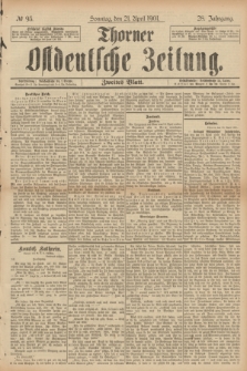 Thorner Ostdeutsche Zeitung. Jg.28, № 93 (21 April 1901) - Zweites Blatt
