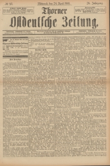 Thorner Ostdeutsche Zeitung. Jg.28, № 95 (24 April 1901) + dod.