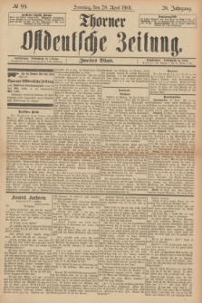 Thorner Ostdeutsche Zeitung. Jg.28, № 99 (28 April 1901) - Zweites Blatt + dod.