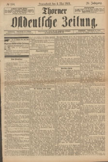 Thorner Ostdeutsche Zeitung. Jg.28, № 104 (4 Mai 1901) + dod.