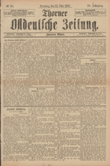 Thorner Ostdeutsche Zeitung. Jg.28, № 116 (19 Mai 1901) - Zweites Blatt