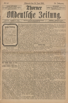 Thorner Ostdeutsche Zeitung. Jg.28, № 147 (26 Juni 1901)