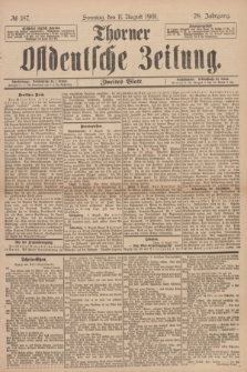 Thorner Ostdeutsche Zeitung. Jg.28, № 187 (11 August 1901) - Zweites Blatt