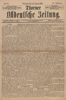 Thorner Ostdeutsche Zeitung. Jg.28, № 188 (13 August 1901) + dod.