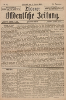 Thorner Ostdeutsche Zeitung. Jg.28, № 189 (14 August 1901) - Zweites Blatt