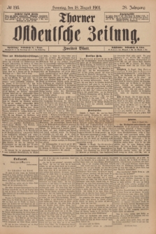 Thorner Ostdeutsche Zeitung. Jg.28, № 193 (18 August 1901) - Zweites Blatt