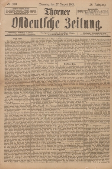 Thorner Ostdeutsche Zeitung. Jg.28, № 200 (27 August 1901) + dod.
