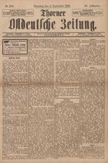 Thorner Ostdeutsche Zeitung. Jg.28, № 206 (3 September 1901) + dod.