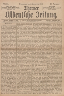 Thorner Ostdeutsche Zeitung. Jg.28, № 208 (5 September 1901) + dod.