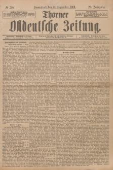 Thorner Ostdeutsche Zeitung. Jg.28, № 216 (14 September 1901) + dod.