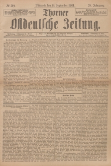 Thorner Ostdeutsche Zeitung. Jg.28, № 219 (18 September 1901) + dod.