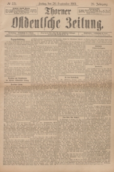 Thorner Ostdeutsche Zeitung. Jg.28, № 221 (20 September 1901) + dod.