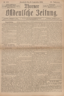 Thorner Ostdeutsche Zeitung. Jg.28, № 222 (21 September 1901) + dod.