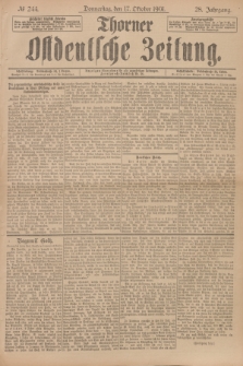 Thorner Ostdeutsche Zeitung. Jg.28, № 244 (17 Oktober 1901) + dod.